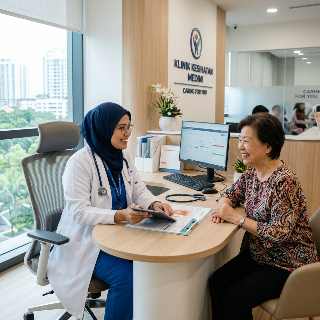 Friendly doctor consulting patient