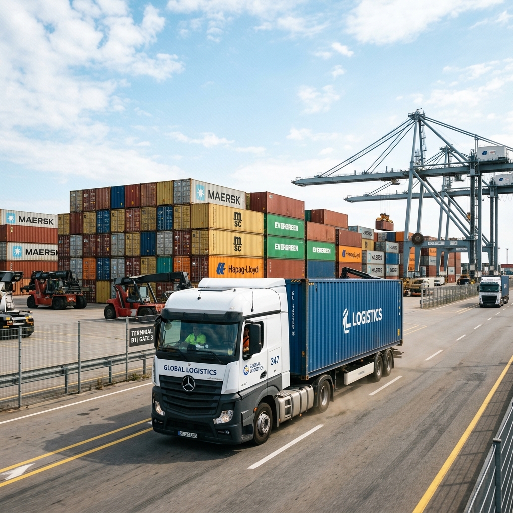 Logistics delivery truck